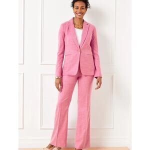 Talbots Single Button Twill Blazer Pink Lined Career or Casual Women's 6 NWOT